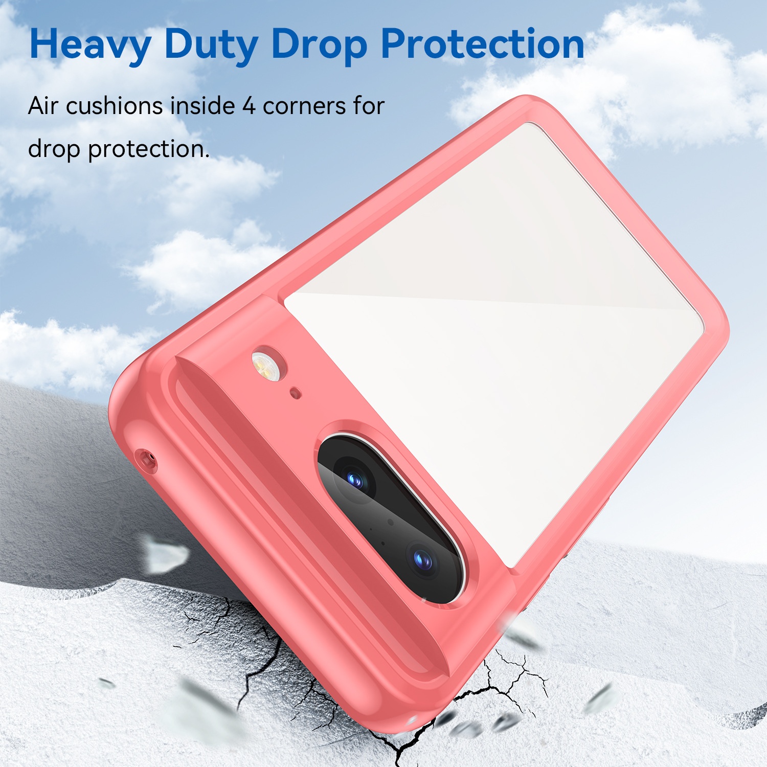 TechGlobe Suitable For Colorful Google Pixel 8 Pro Phone Cover 8A Acrylic Solid Color Full Coverage Shockproof Case_voghion.com