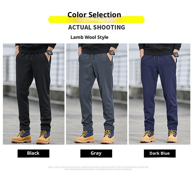 001 Winter Fleece-Lined Softshell Pants For Men And Women, Outdoor Windproof Waterproof Thickened Warm Sports Hiking Pants,_voghion.com