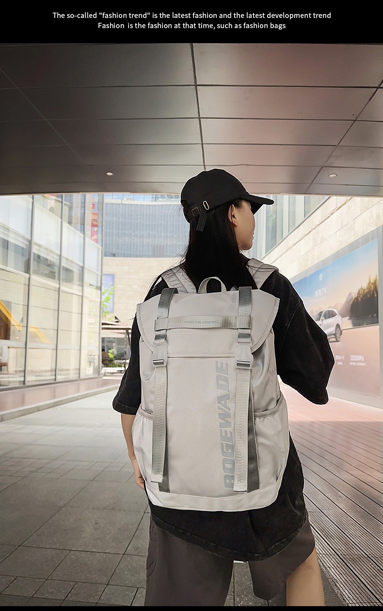 ActiveGo Men's Hong Kong Style Large Capacity High School College Student Fashion Sports Travel Bag Hiking Backpack_voghion.com