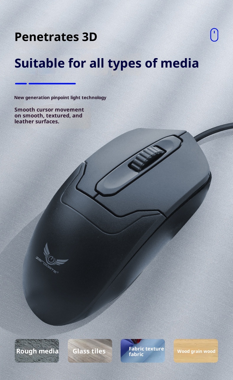 Digitex Digitex Direct Sales Wired Compatible With Multiple Systems Plug And Play Laptop Business Office Mouse_voghion.com