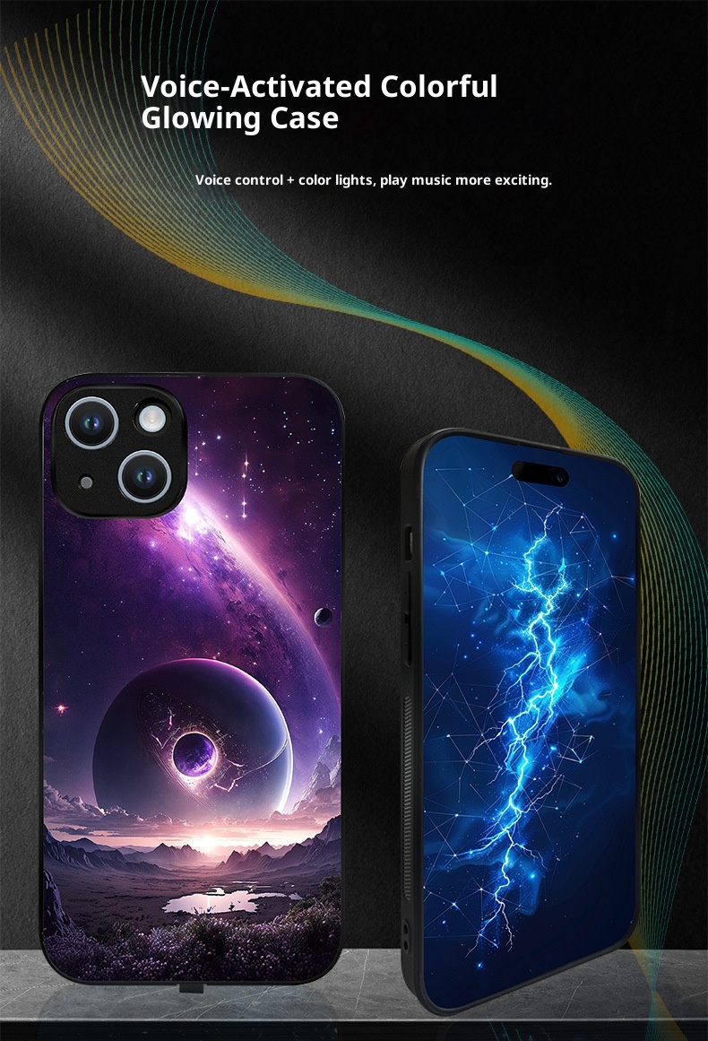 TechGlobe Incoming Call Light-Up Compatible With Glass Shockproof Case For Men And Women Internet Celebrity Personality_voghion.com