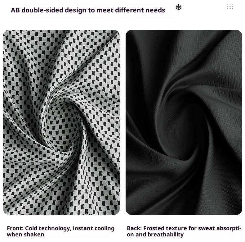 Lillian Silicone For Summer Sports, Outdoor Fitness Running Towel, Ice Silk Quick-Dry Cooling Towel_voghion.com