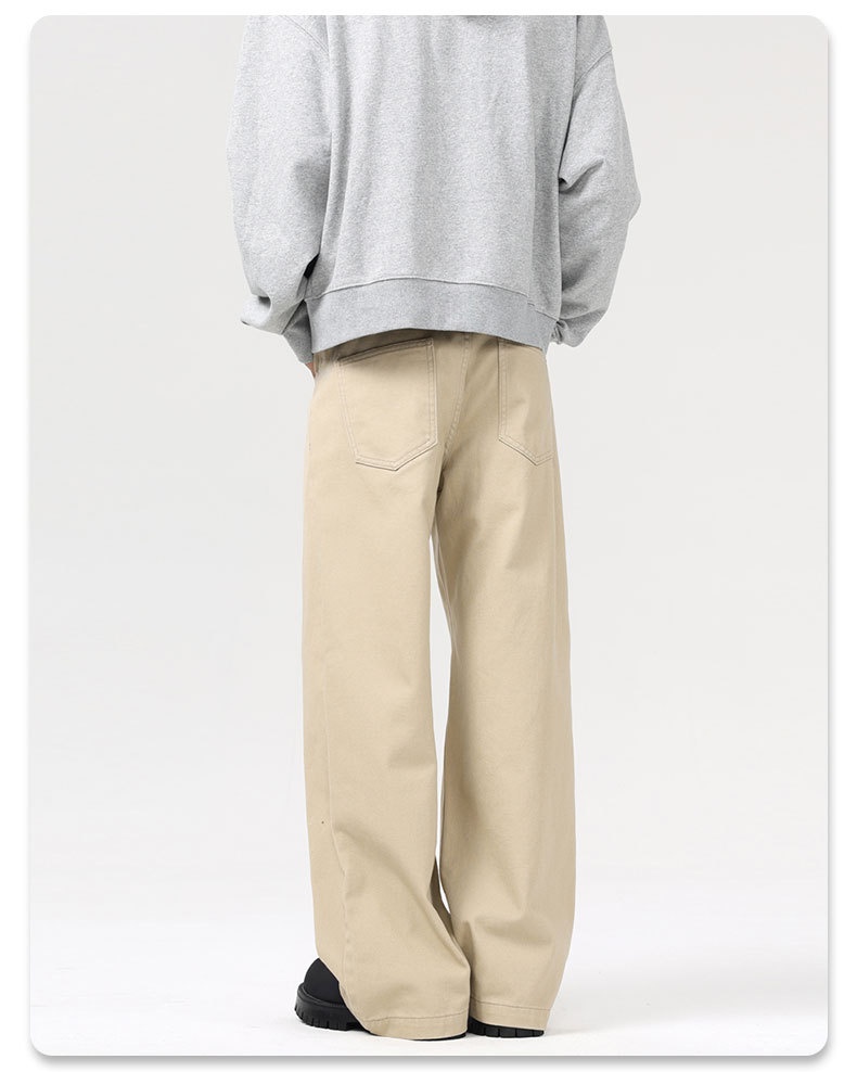 boy LKTM Men's Clothing#Japanese Retro Loose Straight Casual Men Cleanfit Simple Commuting Versatile Long Pants_voghion.com