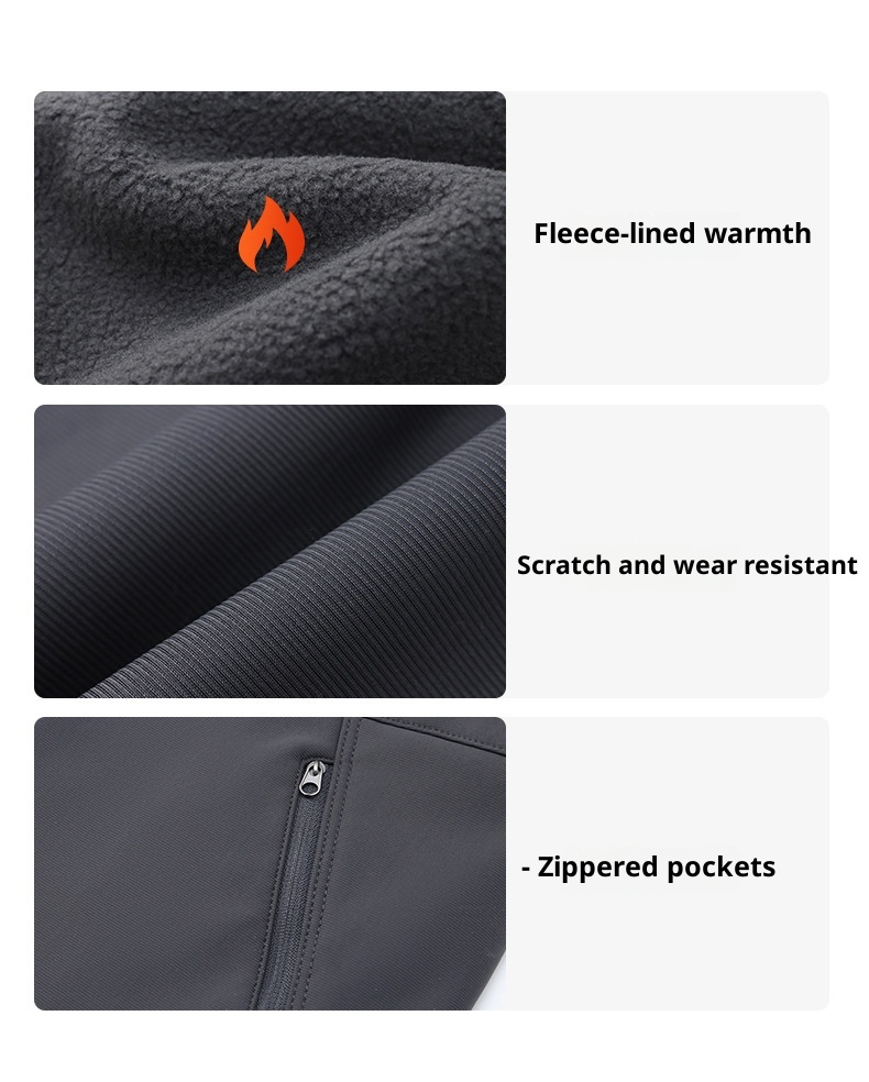 001 Outdoor Soft Shell Windproof Fleece Lined Warm Breathable Sports Hiking Men's Thickened Mountain Climbing Skiing Long_voghion.com