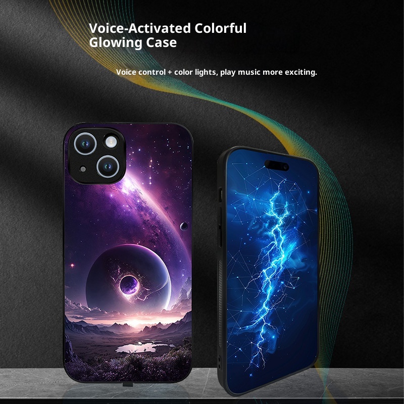 TechGlobe Incoming Call Light-Up Compatible With Glass Shockproof Case For Men And Women Internet Celebrity Personality_voghion.com