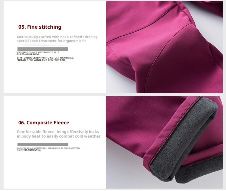 001 Spodnie Softshell Jesień Zima Ciepłe Mężczyźni Kobiety Wodoodporne Wędrówki Na Zewnątrz Kemping Jazda na Rowerze Spodnie Softshell Narciarstwo Mogą Być_voghion.com