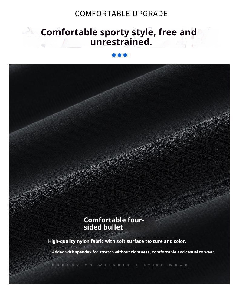 boy Men's Casual Straight-Leg Autumn Thin Long Korean Style Trendy Jogger Loose Ice Silk Sports Pants_voghion.com