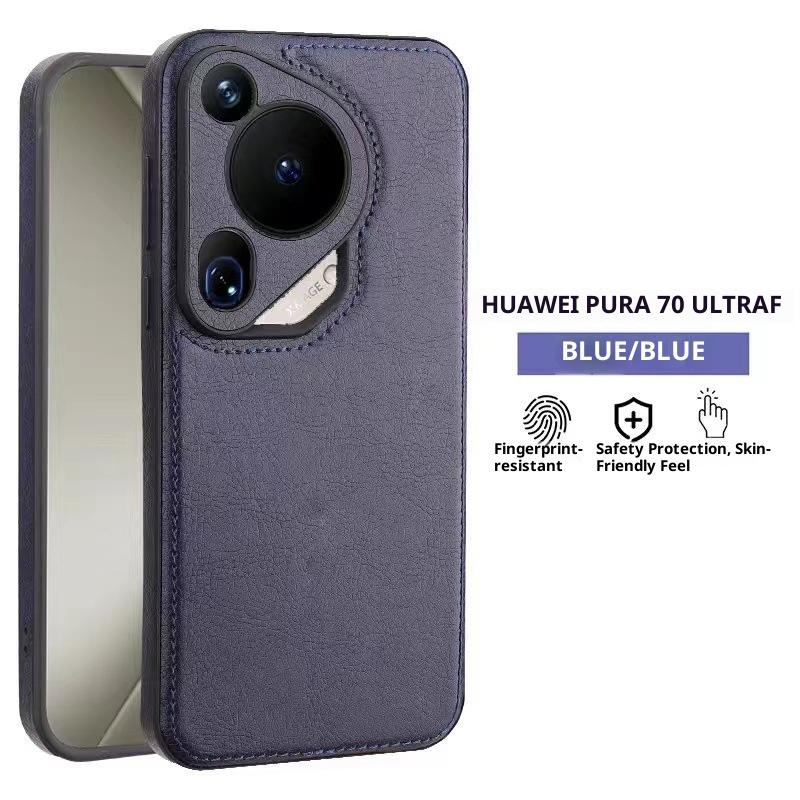 TechGlobe Premium Rote Stoßfeste Schlichte Handyhülle Passend für Huawei P70 Pro Business Herren Leder Mate70_voghion.com