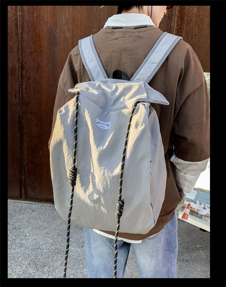 ActiveGo Large Capacity Solid Color Casual Backpack Men, Niche Simple Bag For Women, Sports Hiking Backpack, Travel Essential_voghion.com