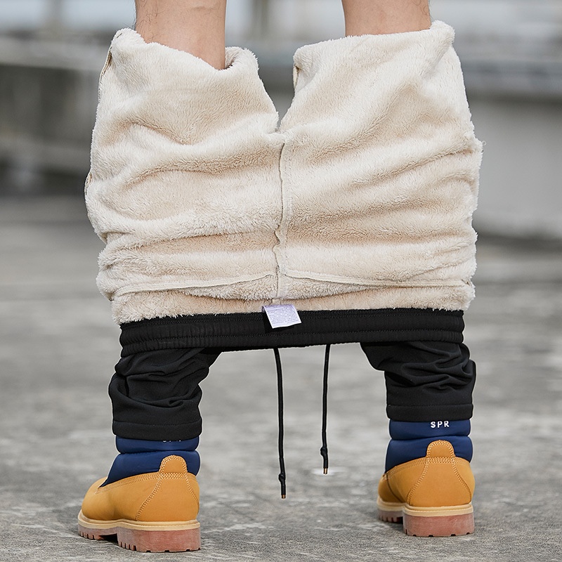 001 Winter Fleece-Lined Softshell Pants For Men And Women, Outdoor Windproof Waterproof Thickened Warm Sports Hiking Pants,_voghion.com