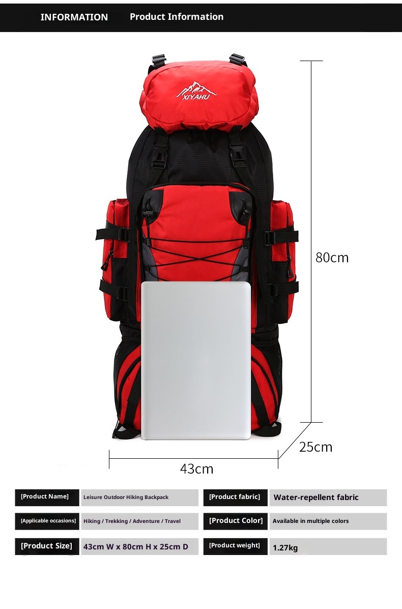 ActiveGo New Outdoor 90L Large Capacity Mountaineering Lightweight Waterproof Backpack Men's Casual Hiking Travel Camping Bag_voghion.com