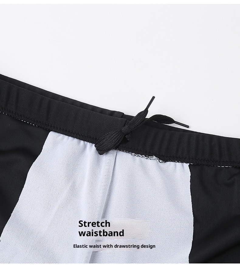 001 Mn's Swim Fashion Flam Print Larg Siz Fiv-Point Shorts Hot Spring Anti-Embarrassmnt Adult Swimming Trunks_voghion.com