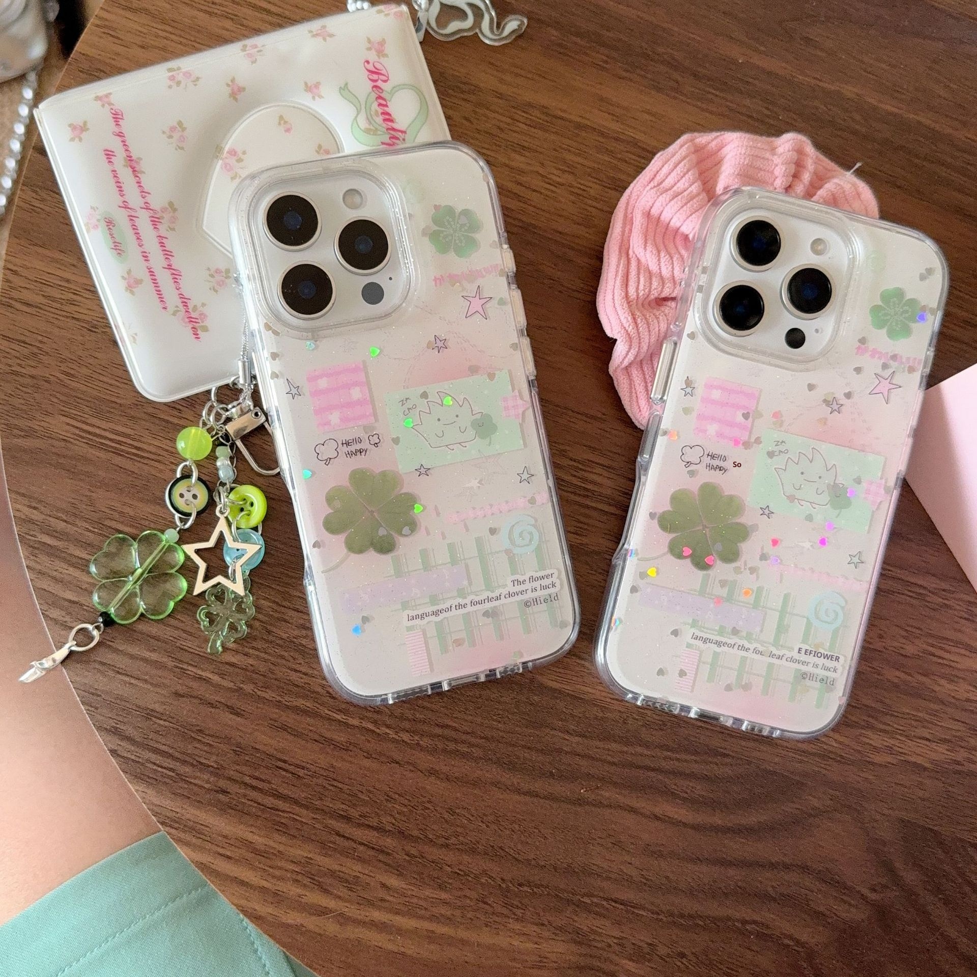 TechGlobe TechGlobe Ins Semplice Piccolo Cuore Quadrifoglio Compatibile con iPhone per Ragazze Custodia per Telefono 15 Pro Max 14/17 Personalizzata 16_voghion.com