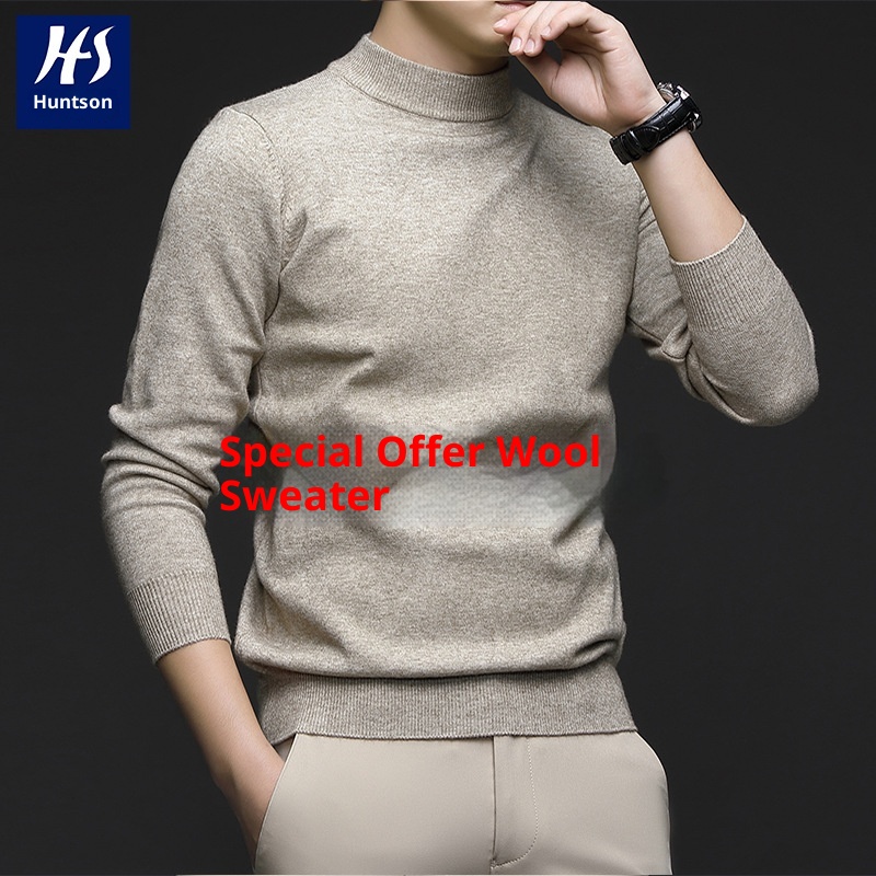 boy Boy Boy Boy Wholesale High Volume Men's Wool Blend Quality Half Turtleneck Multi-color Korean Version Youth Casual Base Sweater Men_voghion.com