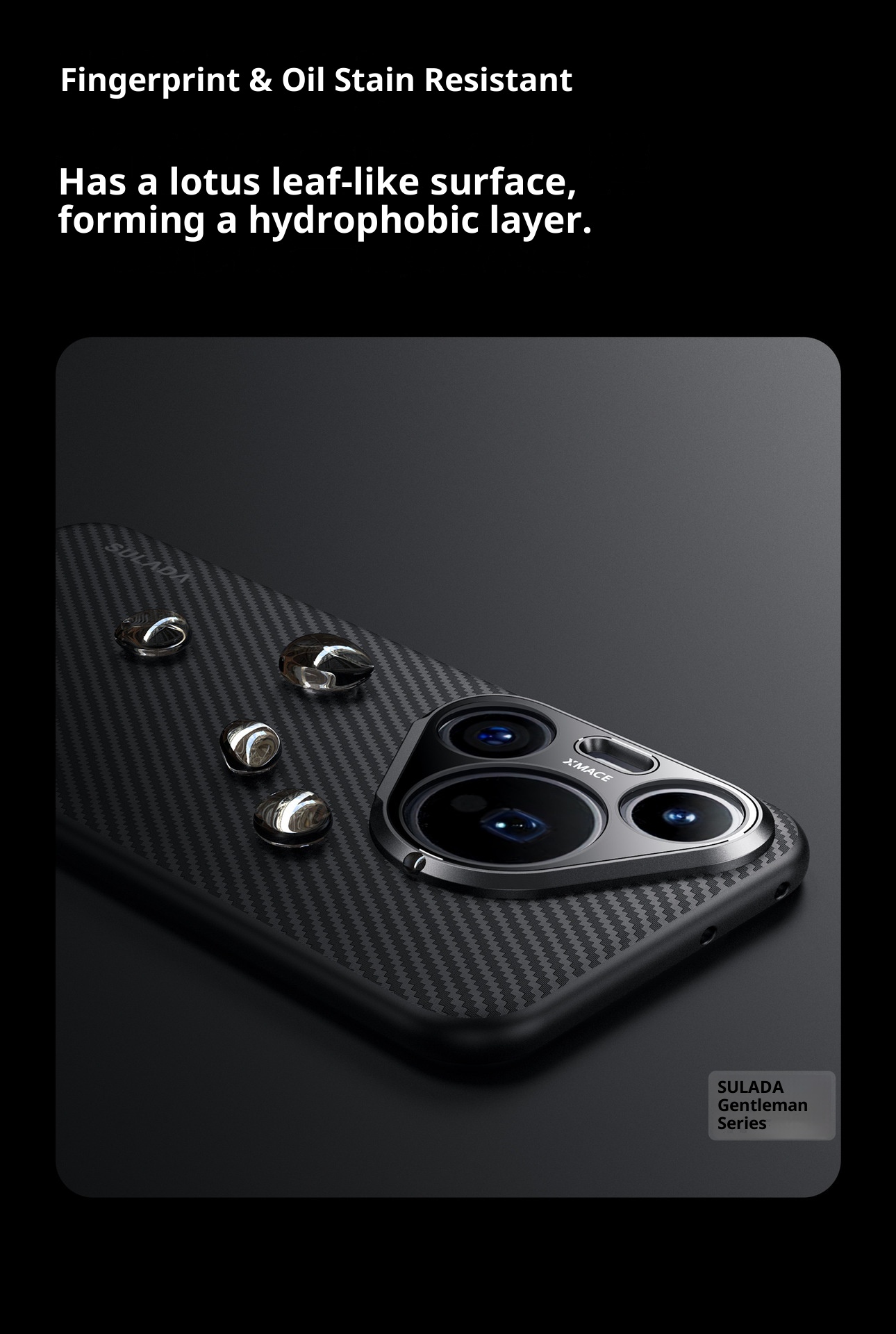 Capa para celular TechGlobe P70 com estampa de fibra de carbono Kevlar, modelo Gentleman, compatível com Huawei Pura70 e P70ultra._voghion.com