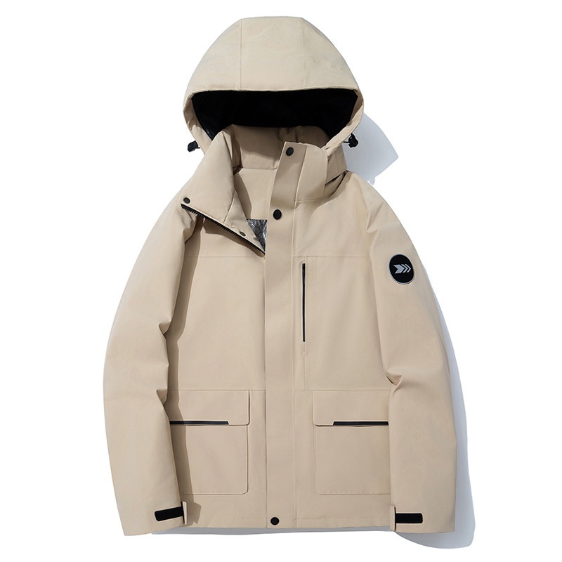 Veste ActiveGo Outdoor décontractée en duvet rembourré, coupe-vent et imperméable pour couple, unisexe, idéale pour les voyages et la randonnée._voghion.com