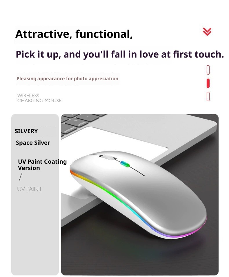 Techglobe Bluetooth For Laptop, Phone, Tablet Universal Wholesale Silent Dual Mode Luminous Wireless Mouse Type-C Interface_voghion.com