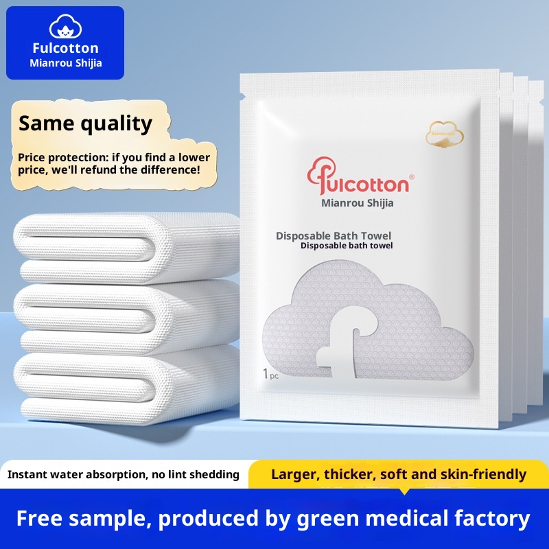 Asciugamani monouso Lillian per viaggi d'affari, confezionati singolarmente per hotel, locande, B&B, extra large e spessi, bagno portatile_voghion.com