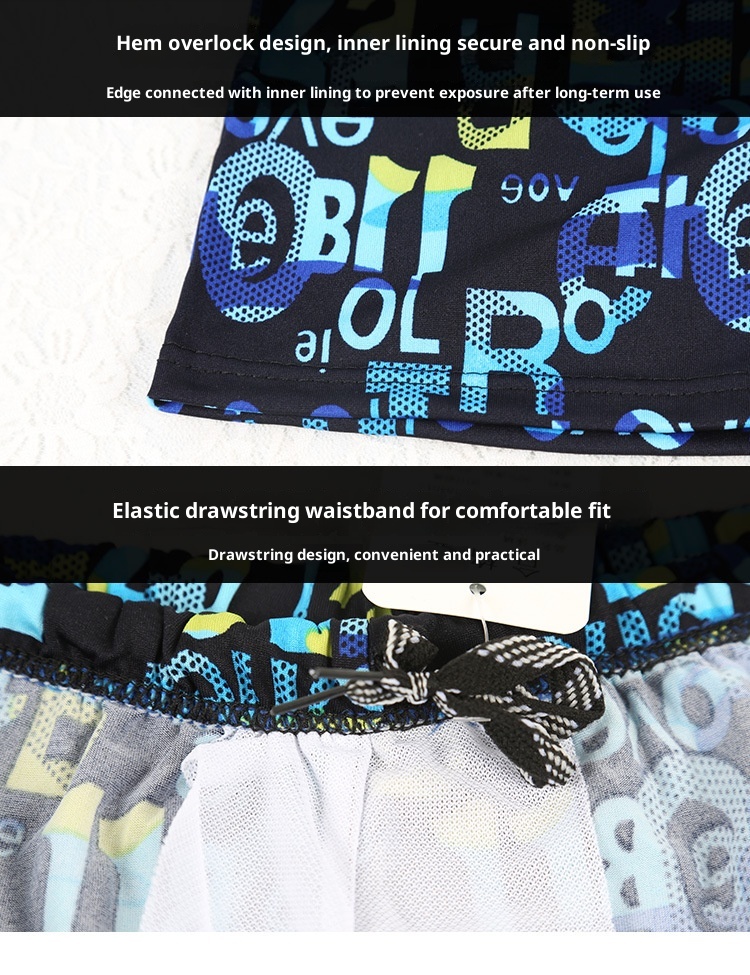 001 Hot-Selling Trunks For Adults, Men's Plus Size Anti-Embarrassment Boxer Shorts, Printed Beach And Hot Spring Swimming_voghion.com