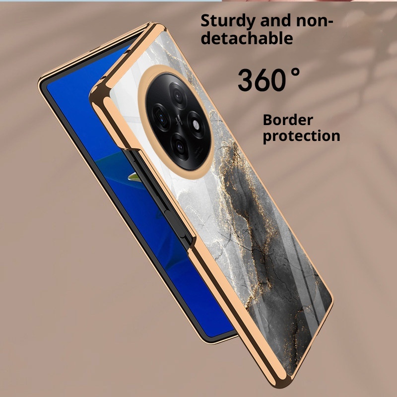 TechGlobe compatibile con la custodia per telefono Oppo N5, custodia protettiva in vetro elettrolitico pieghevole, trova N3, moda, marmo creativo_voghion.com