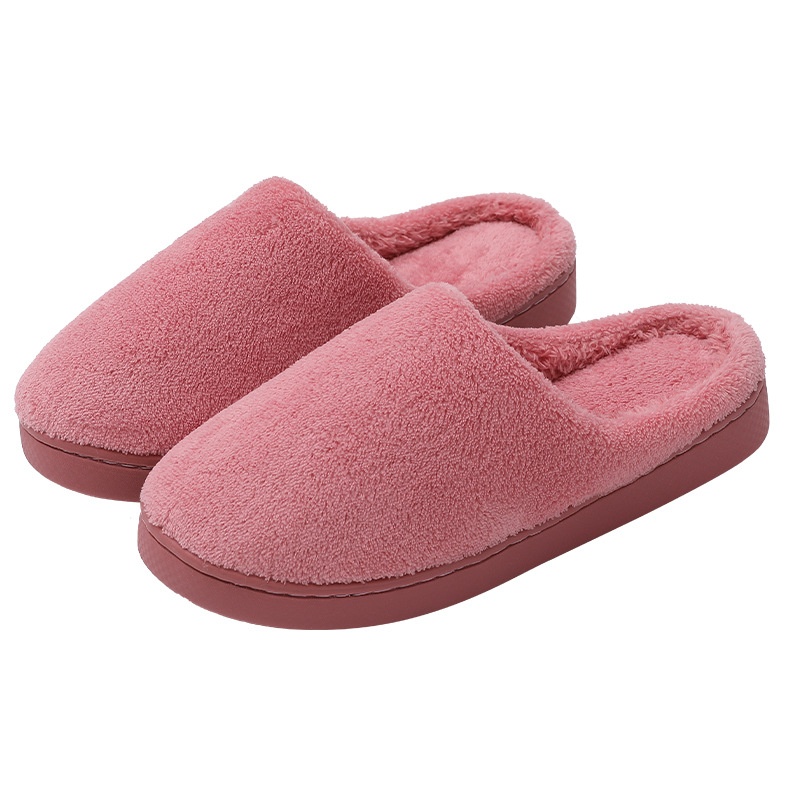 Zees Autumn Winter Women's Cotton Couple Cartoon Home Thick Sole Korean Style Warm Maternity Shoes Non-Slip Men's Wool_voghion.com