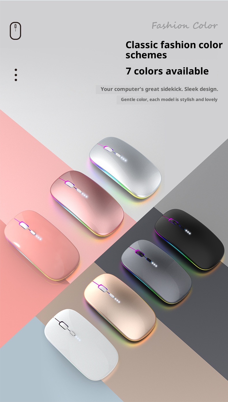 Techglobe Hot-Selling Type-C Charging Silent Bluetooth Dual-Mode Power Display Wireless Mouse Universal For Phones And_voghion.com