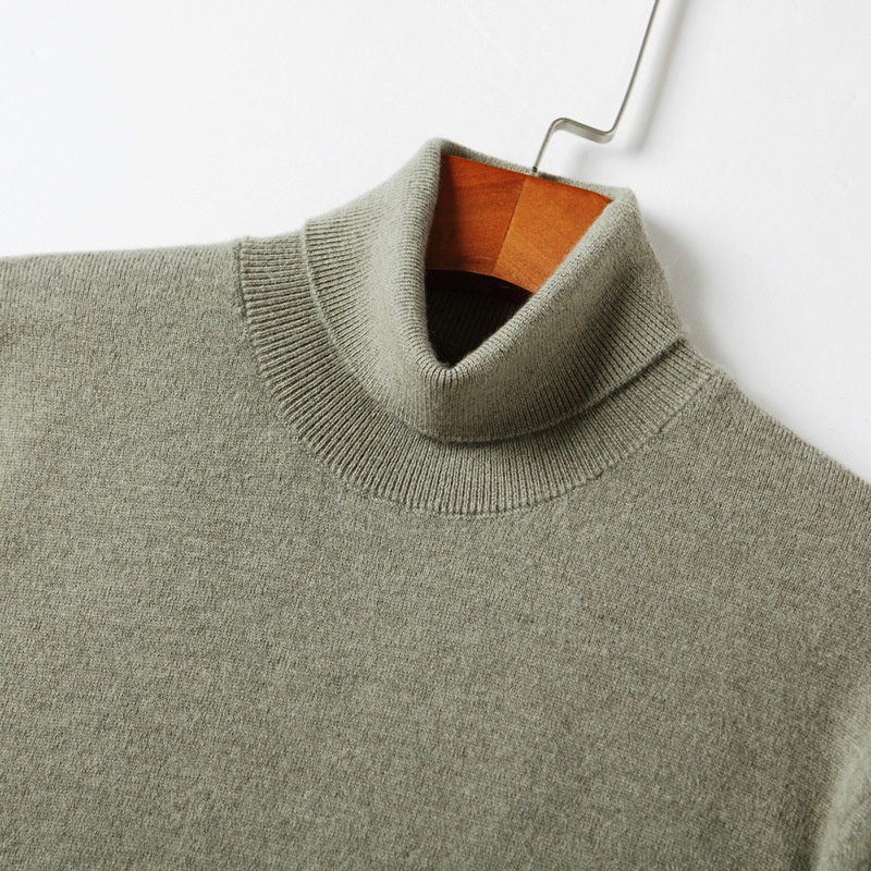 boy Boy Boy Boy 100% Pure 2025 Autumn Winter New Men's High Collar Non-Cashmere Inner Layer Merino Wool Sweater_voghion.com