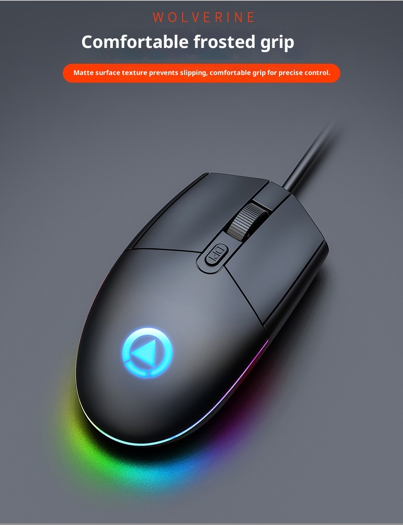 Techglobe Silver Eagle G3SE Wired Gaming Mouse Business Office Home USB Optical Luminous Computer Peripheral Accessories Wholesale_voghion.com