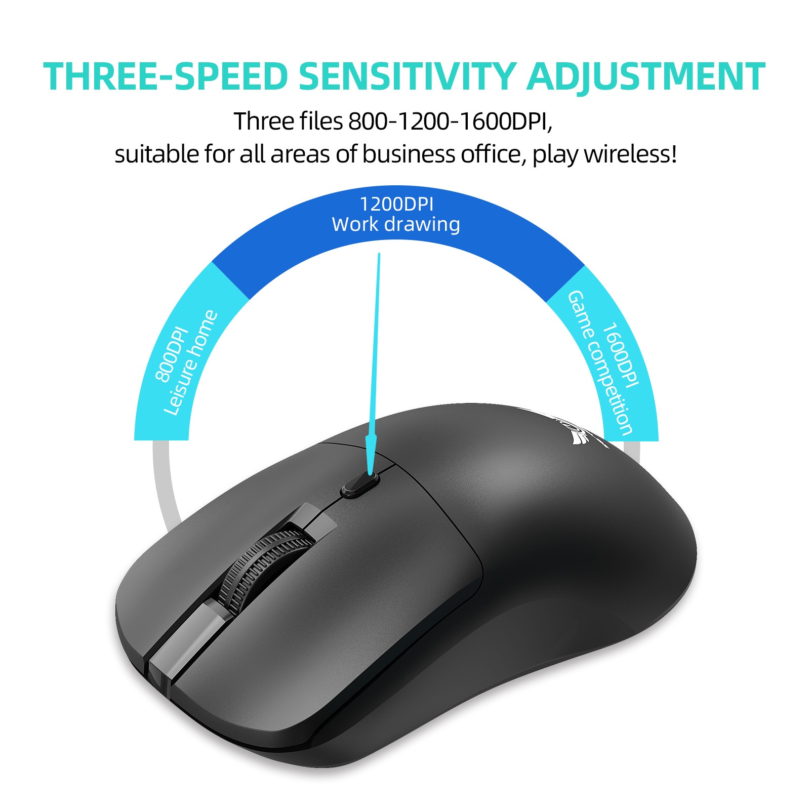 Mouse wireless leggero con batteria, pulsante audio, 2,4 G T2, tre livelli DPI, disponibile in magazzino Techglobe Factory_voghion.com