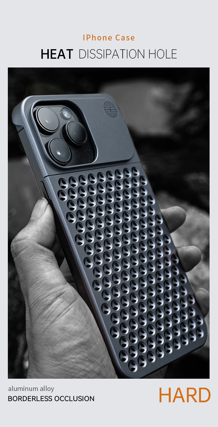 TechGlobe Suitable For 13 Heat Dissipation Metal Protective Anti-drop Aluminum Alloy IPhone 14 Pro Max Phone Case_voghion.com
