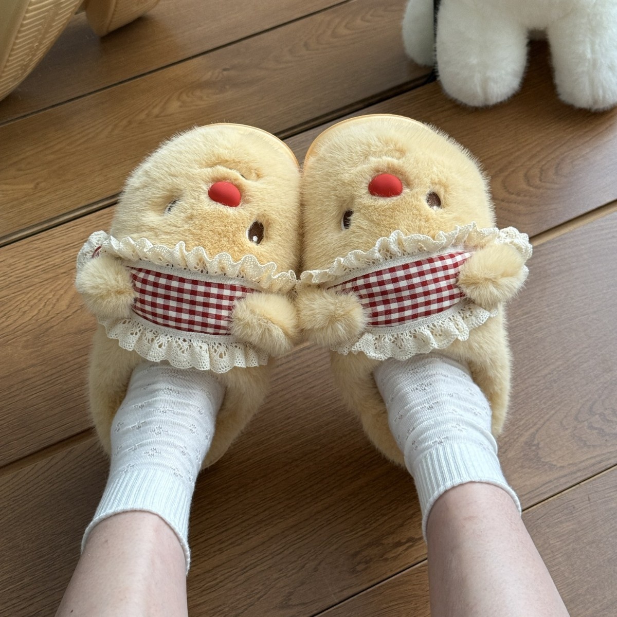 Zees Hot-Selling Bear Cotton For Women, Autumn And Warm Slippers, Winter Indoor Home Plush Slippers_voghion.com