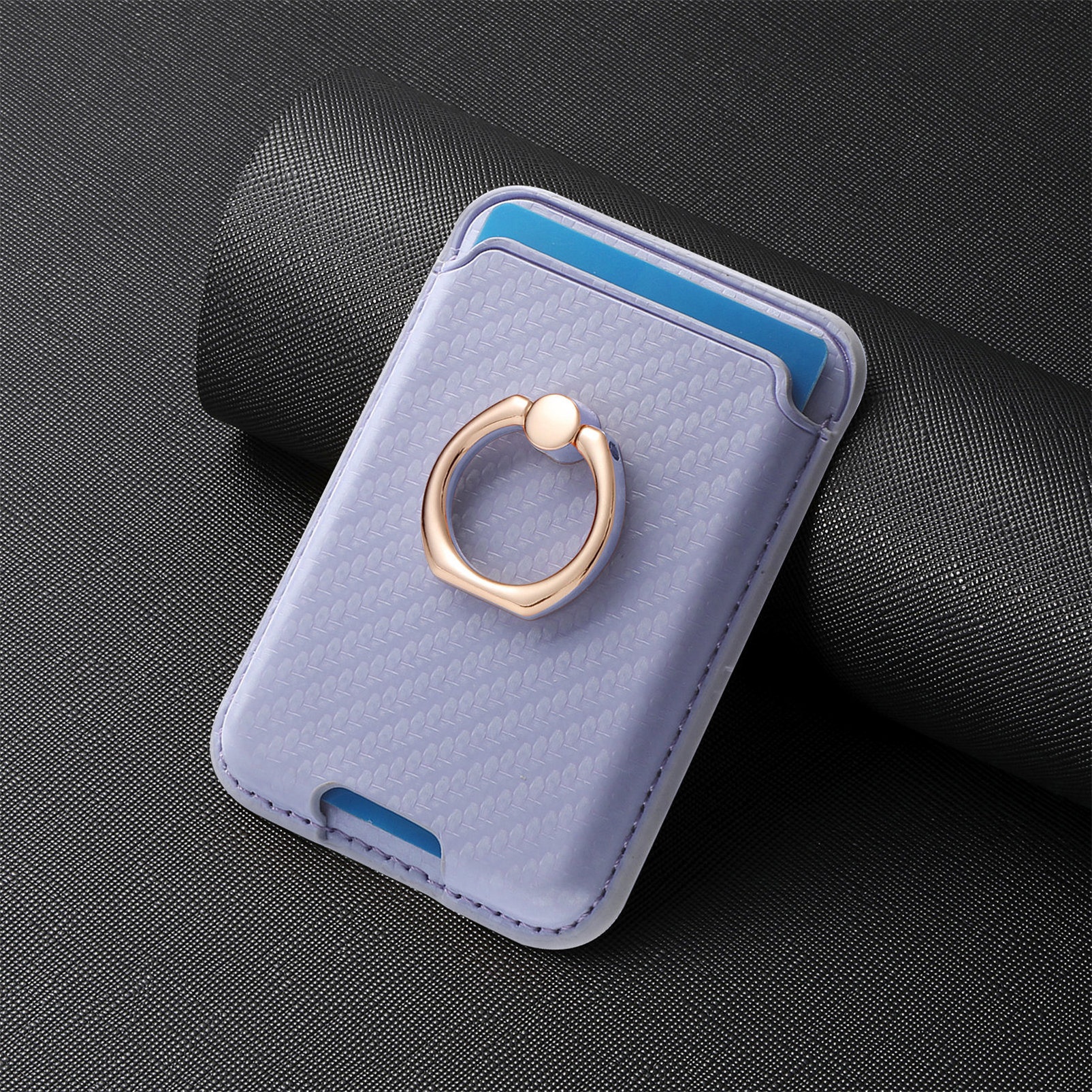 TechGlobe compatibile con 16 porta carte magnetiche in pelle con texture in fibra di carbonio, clip per portafoglio da 14p, 15_voghion.com