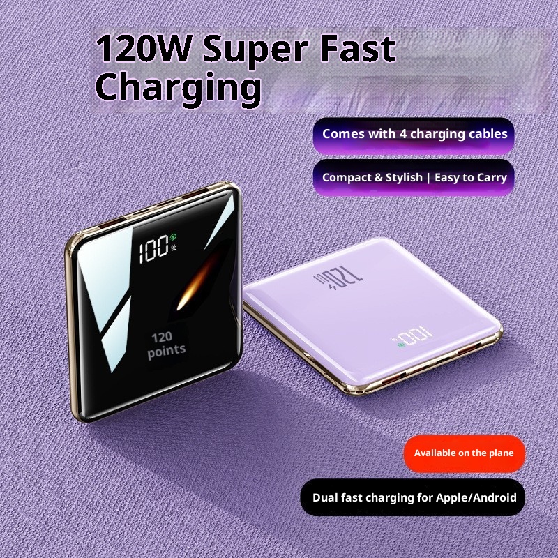 techglobe Cross-border Portable Compact Ultrathin Mini Fast Charging With Integrated Cable 20000mAh Large Capacity Mobile_voghion.com