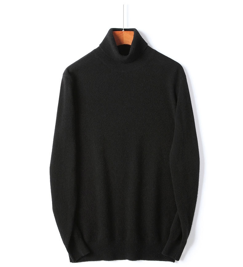 boy Boy Boy Boy 100% Pure 2025 Autumn Winter New Men's High Collar Non-Cashmere Inner Layer Merino Wool Sweater_voghion.com