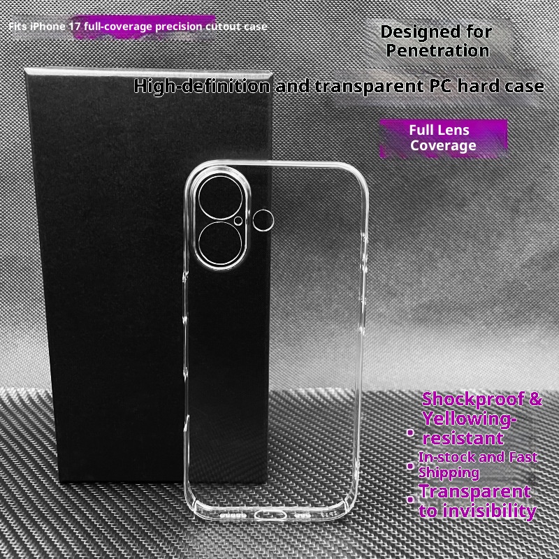 TechGlobe TechGlobe Compatible With Phone Case IPhone 17 AIR Transparent PC Full Coverage Precision Hole Anti-drop Protective Cover_voghion.com