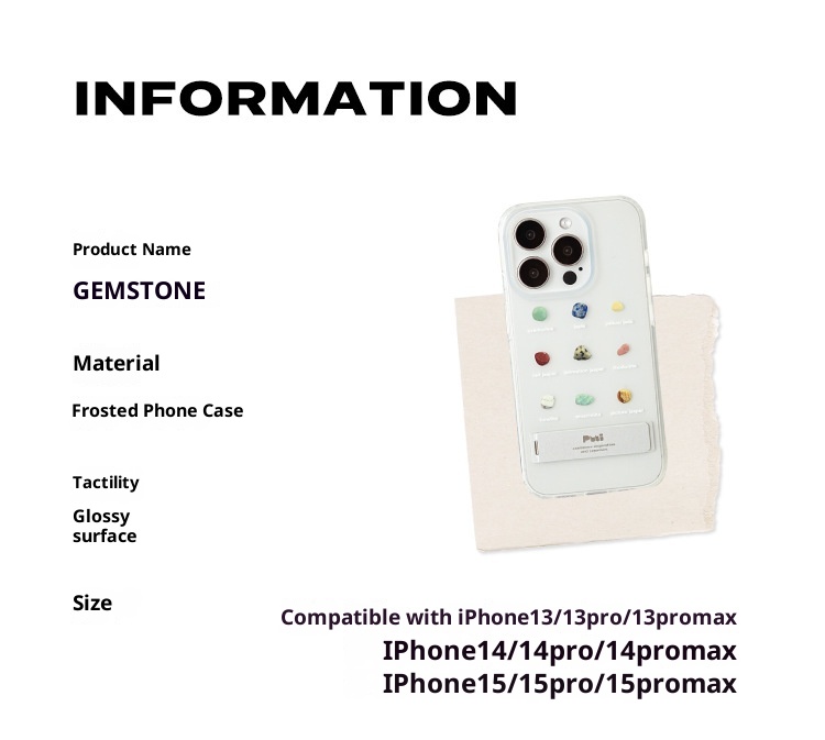 Coque de téléphone TechGlobe Puui Originale compatible avec iPhone 16/15 Pro Max, transparente et mate._voghion.com