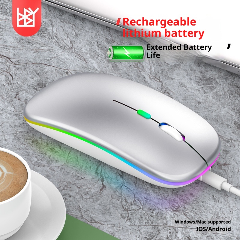 Techglobe Bluetooth For Laptop, Phone, Tablet Universal Wholesale Silent Dual Mode Luminous Wireless Mouse Type-C Interface_voghion.com