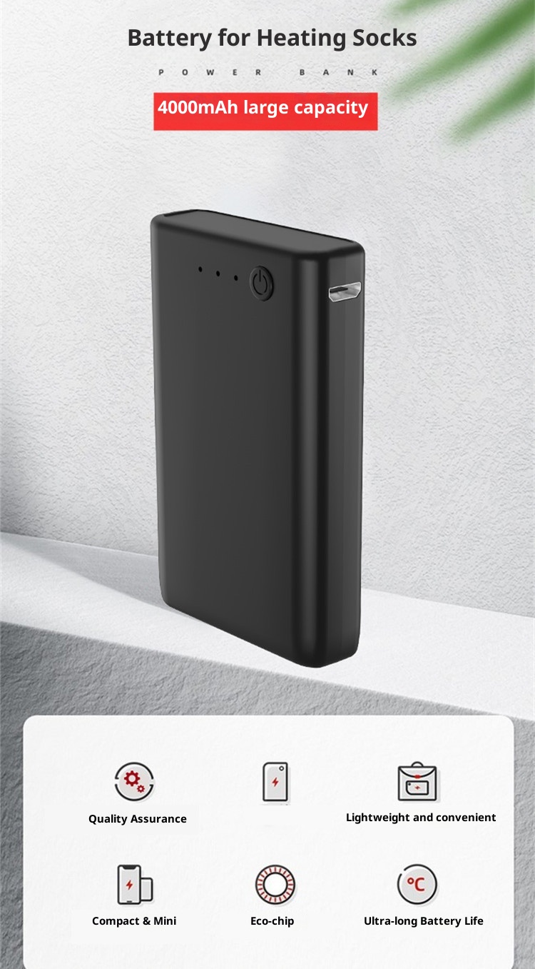 techglobe Cross-Border PSE Gloves Bank Portable Compact Socks Battery Large Capacity Mini Heating Clothing Power Supply_voghion.com