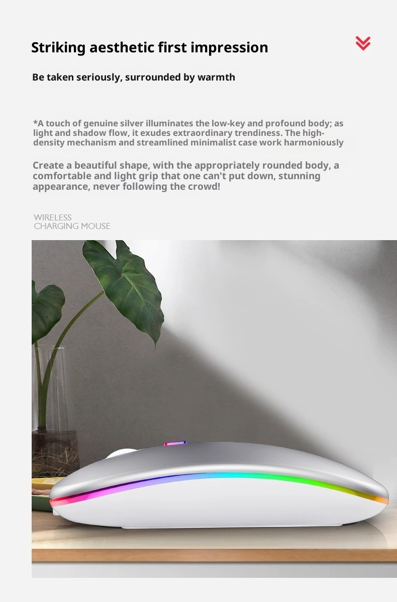 Techglobe Bluetooth For Laptop, Phone, Tablet Universal Wholesale Silent Dual Mode Luminous Wireless Mouse Type-C Interface_voghion.com