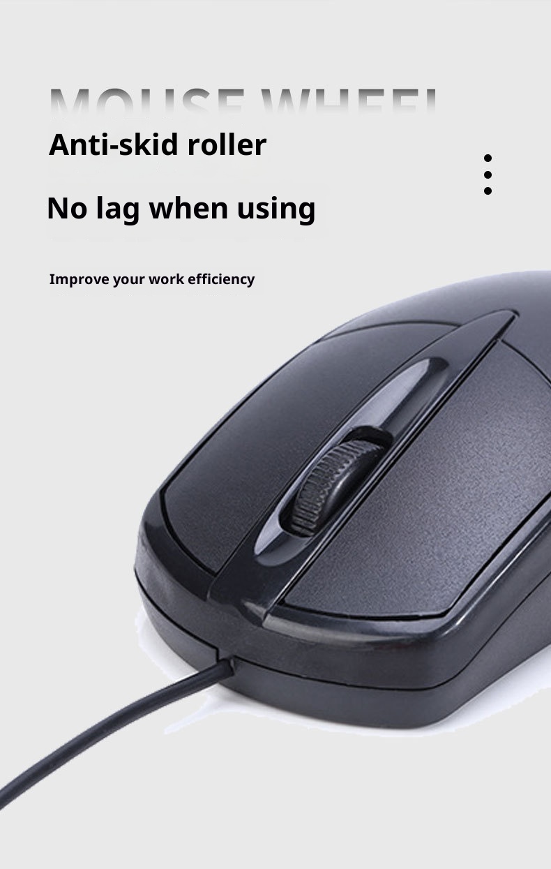 Techglobe Wired Optical Office Business Laptop Desktop All-in-One Computer Universal USB Mouse_voghion.com