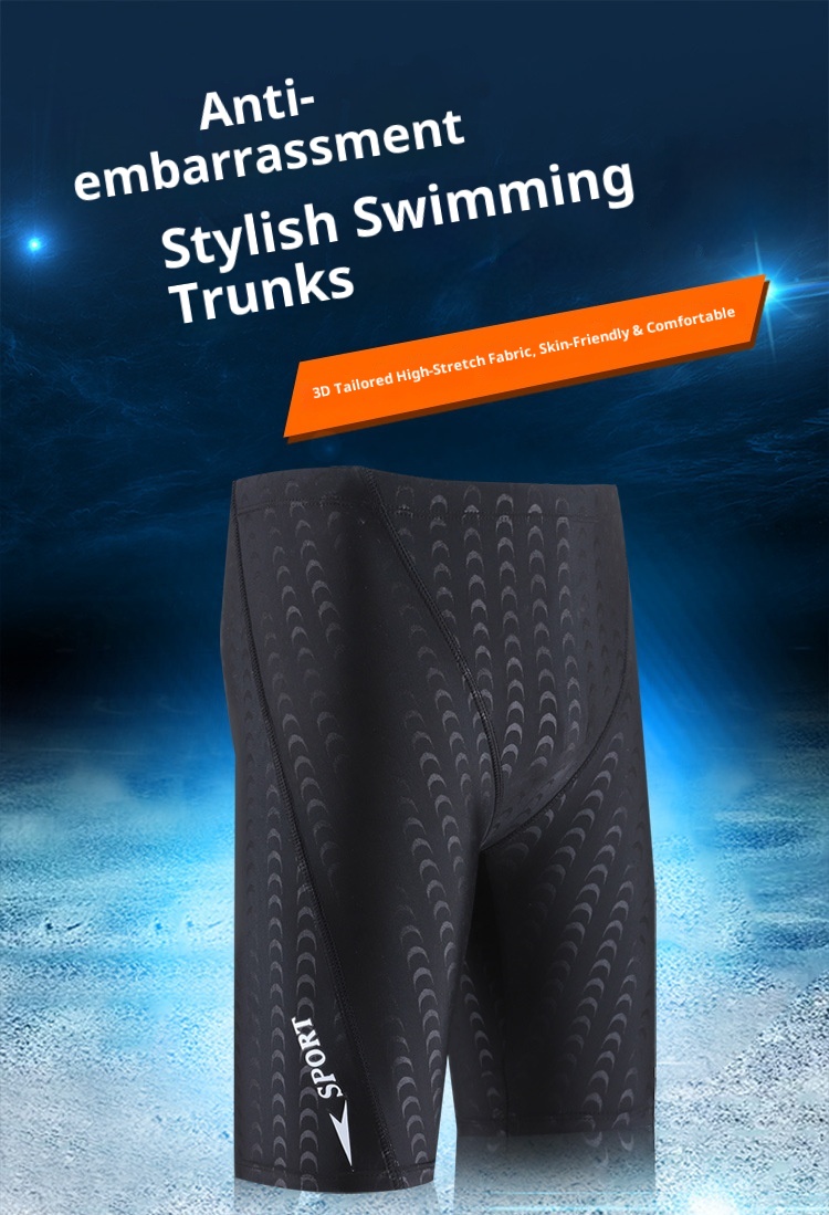 001 Cross-Border Swim Trunks Sports Quick-Dry Anti-Embarrassment Adult Foreign Trade Men's Beach Vacation Five-Point_voghion.com