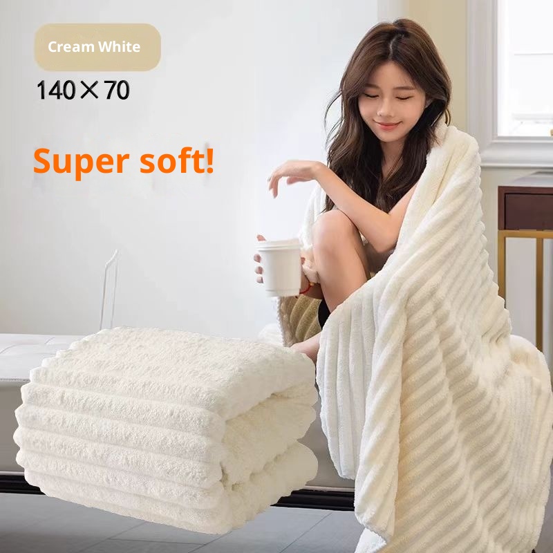 Lillian Candy Paar-Badetuch aus Korallenfleece, Strandtuch, schnelltrocknend, saugfähig, neu, hochwertig, verdickt_voghion.com