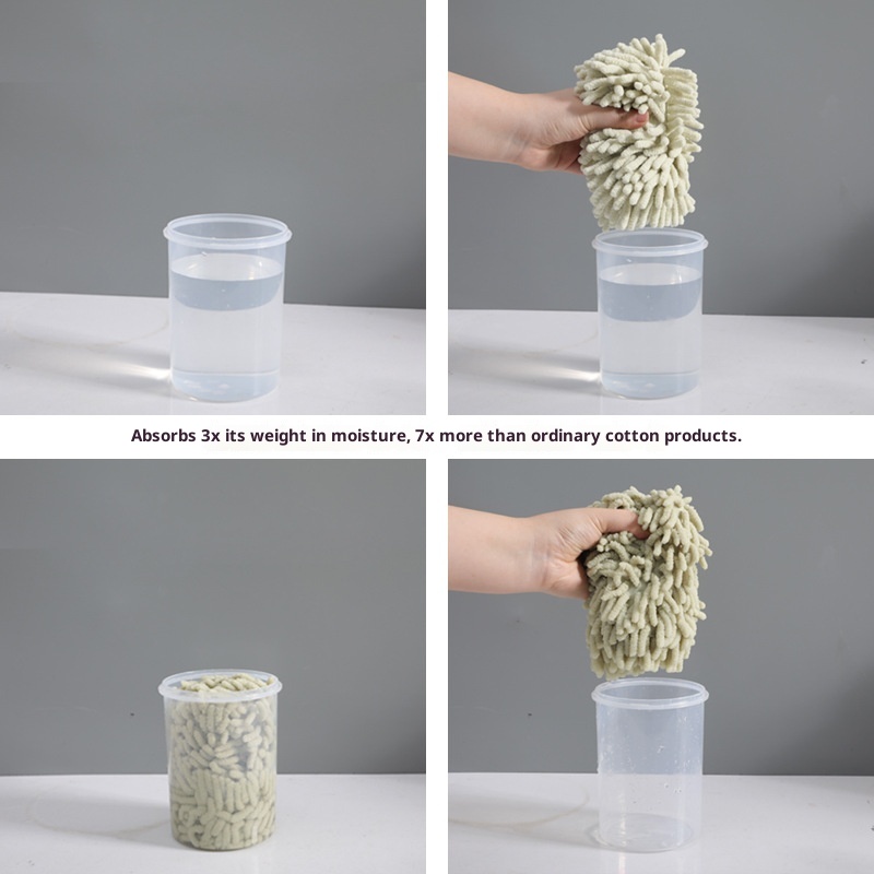 Lillian Doubo Hot Sale Chenille Kitchen Bathroom Wall-Mounted Absorbent Quick-Dry Hand Towel Cloth_voghion.com