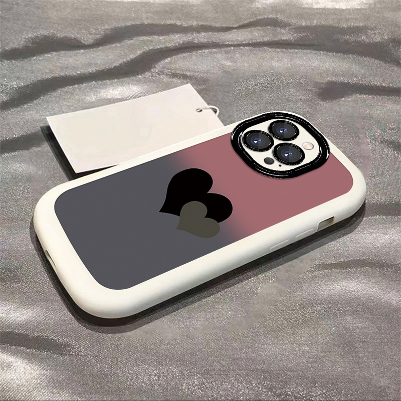 Coque TechGlobe à double cœur dégradé, compatible avec iPhone 16 Pro Max, pour femmes, iPhone 15 (nouveau modèle 14/13), aspect haut de gamme_voghion.com
