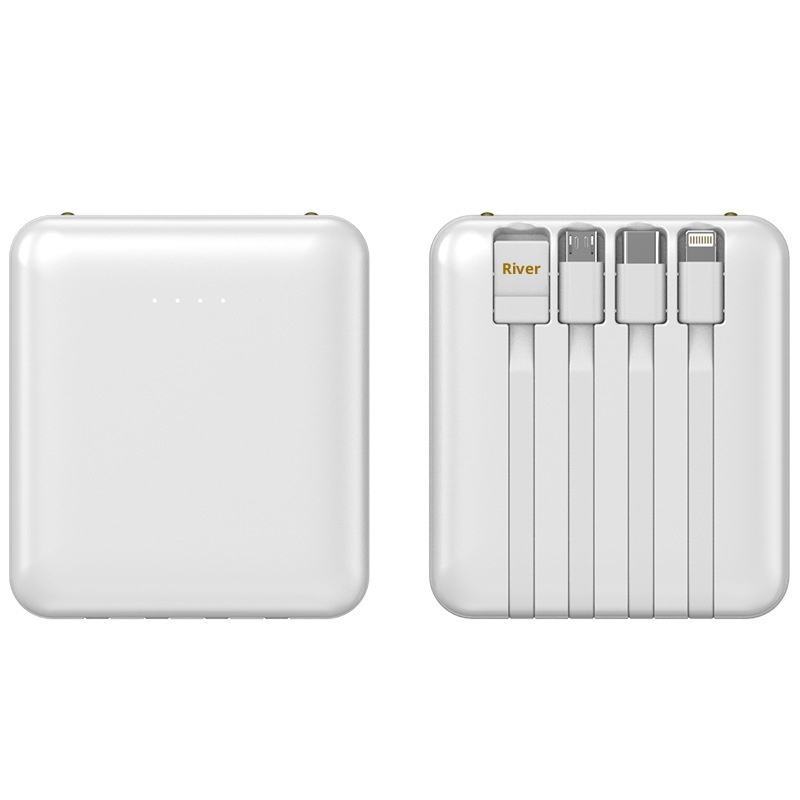 techglobe Mini-Powerbank mit integriertem Kabel, 20000 mAh Kapazität, Schnellladefunktion, Geschenkidee, individuell anpassbar_voghion.com