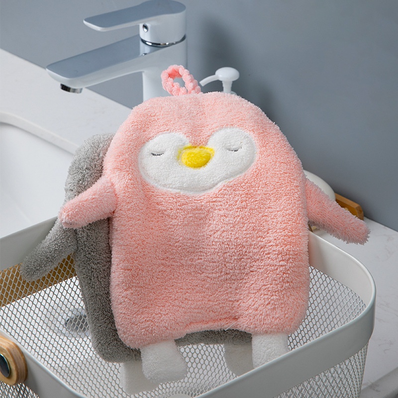 Lillian Hanging Cute Bathroom Cloth Absorbent Quick-Dry Towel Thickened Household Hand Wipe Handkerchief_voghion.com