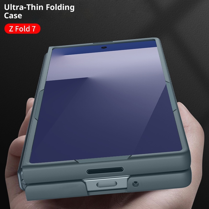 Custodia protettiva pieghevole ultrasottile per telefono Samsung Zfold7, alla moda, opaca, rigida, di colore solido, compatibile con tutti i bordi TechGlobe_voghion.com