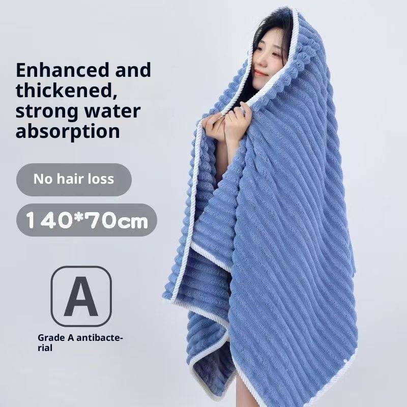 Lillian Candy Paar-Badetuch aus Korallenfleece, Strandtuch, schnelltrocknend, saugfähig, neu, hochwertig, verdickt_voghion.com