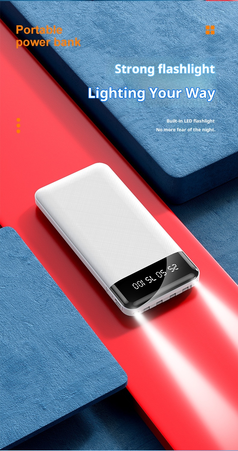 techglobe 20000 MAh Power Bank Business Gift Mini Charger Custom Fast Charging With Cable Compact Portable_voghion.com