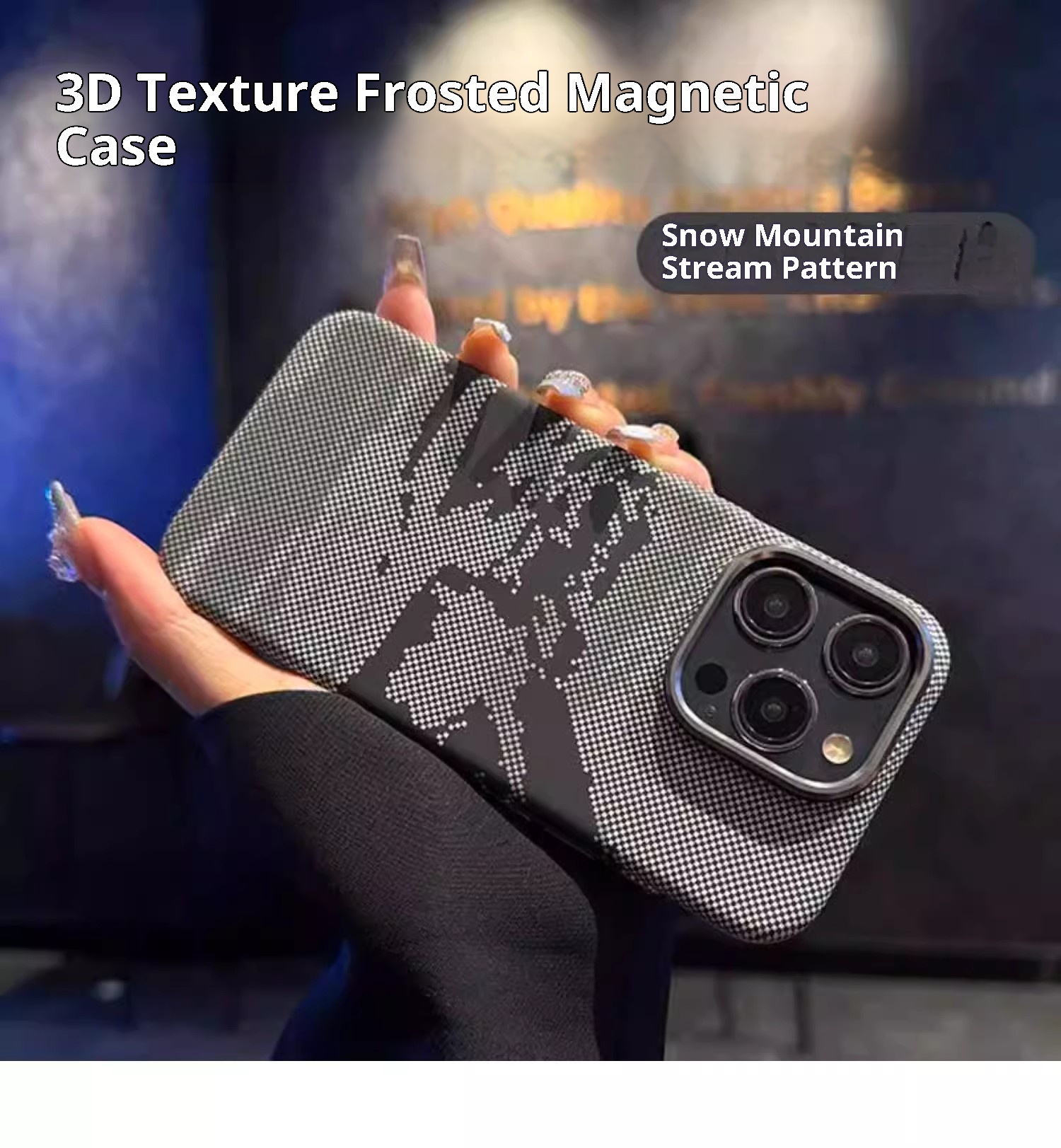 Custodia per telefono TechGlobe compatibile con iPhone 16 Pro Max, magnetica, in fibra di carbonio e Kevlar, copertura completa, antiurto, 15_voghion.com